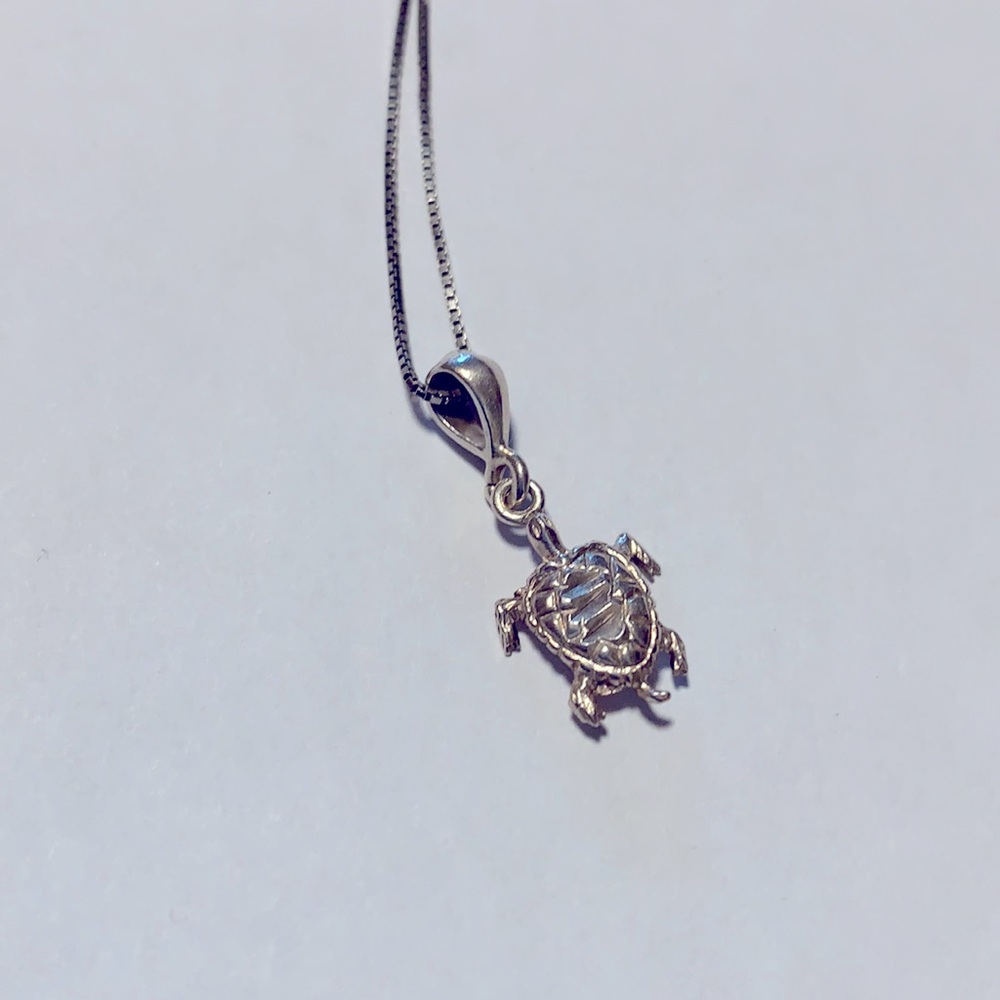 Sterling Silver turtle Necklace